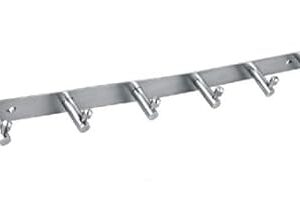 Jindal Forte SS Coat Hanger/Cloth Hanger/6 Point Hanger/Stainless Steel Hanger Hook Rail 6 (Pack of 1)