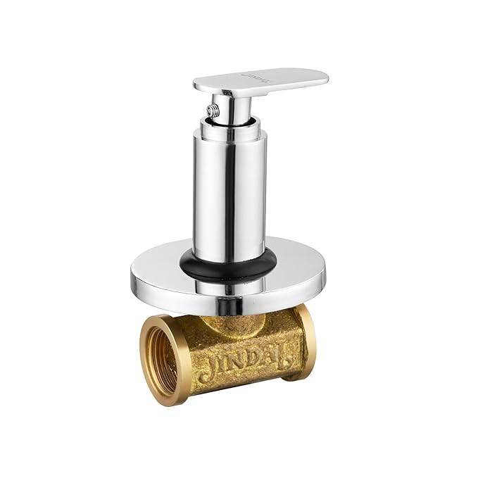 Concealed Stop Cock (15mm) ½” with Adjustable Wall Flange & PVC Cove
