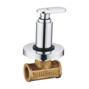 Concealed Stop Cock (15mm) ½” with Adjustable Wall Flange & PVC Cove