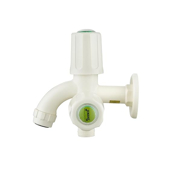 Jindal Stony PTMT 2in1 Faucet/Tap with Wall Flange/Plastic Faucet/Tonti ...