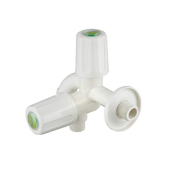 Jindal Stony PTMT 2in1 Faucet/Tap with Wall Flange/Plastic Faucet/Tonti ...