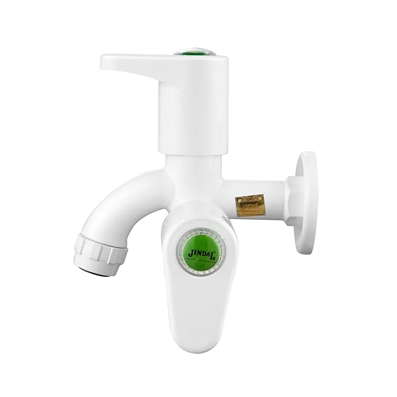 Jindal Sepik PTMT 2in1/ 2 Way BibTap with Wall Flange/Plastic Faucet ...