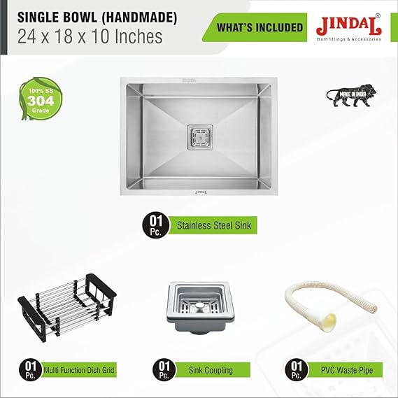 Handmade Double Bowl Sink Stainless Steel 37” x 18” x 9” Inch Kitchen Sink