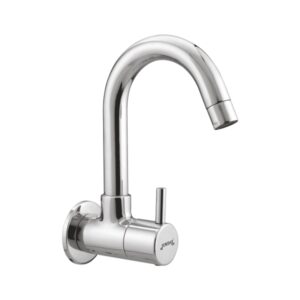 Sink Cock with Swinging Spout with Wall Flange