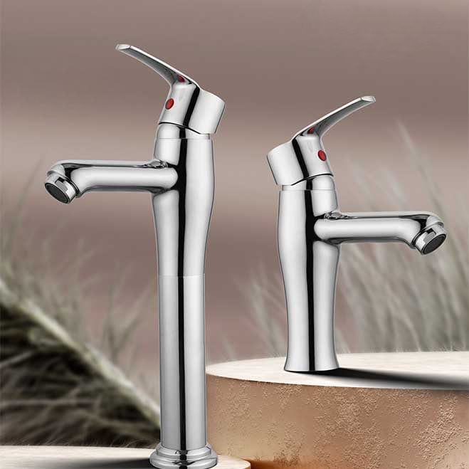 Single Lever Basin Mixer (12”) with 450mm Long Braided Hose SS 304