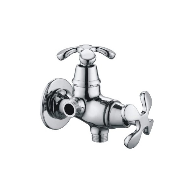 2 in 1 Angle Cock with Wall Flange