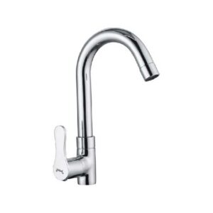 Swan Neck Pillar Cock with Swinging Spout
