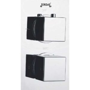 3 Way Thermostatic Divertor with Square Knob
