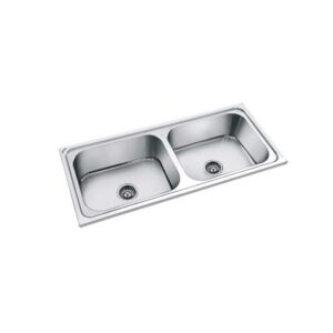 Square Double Bowl Sink 37” x 18” x 8”